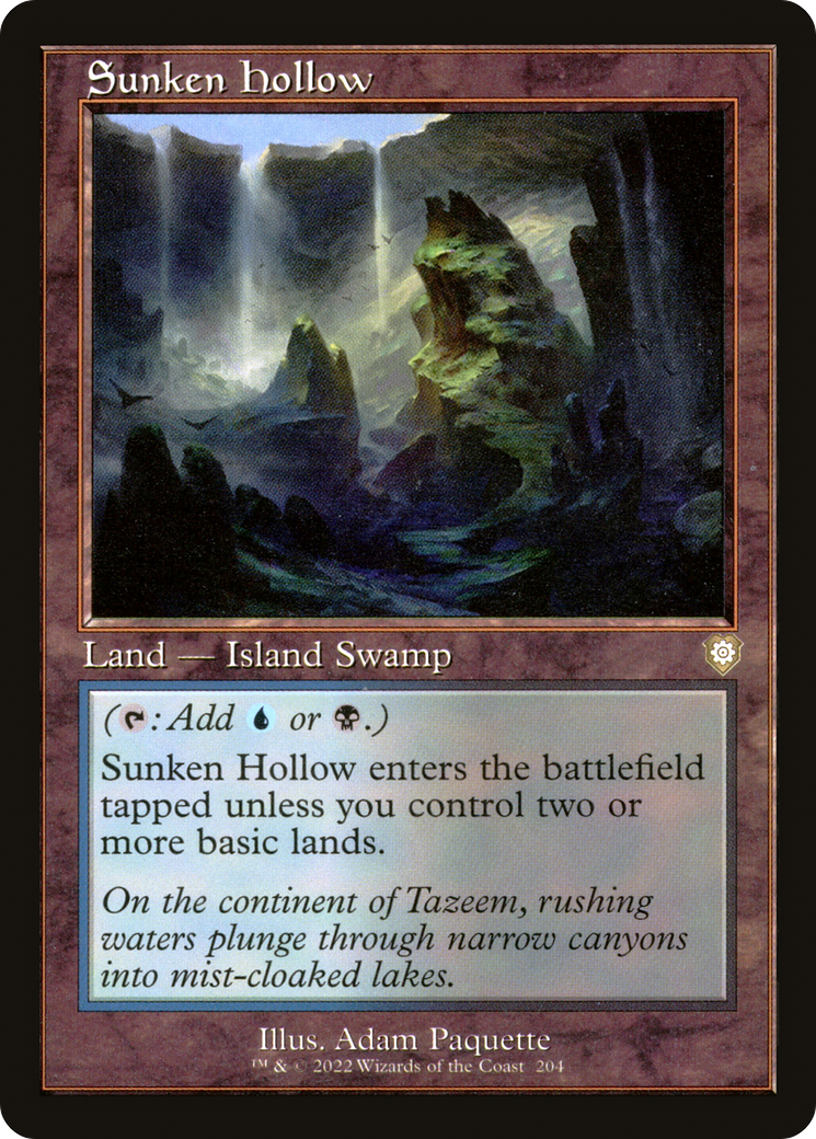 {R} Sunken Hollow (Retro) [The Brothers' War Commander][BRC 204]