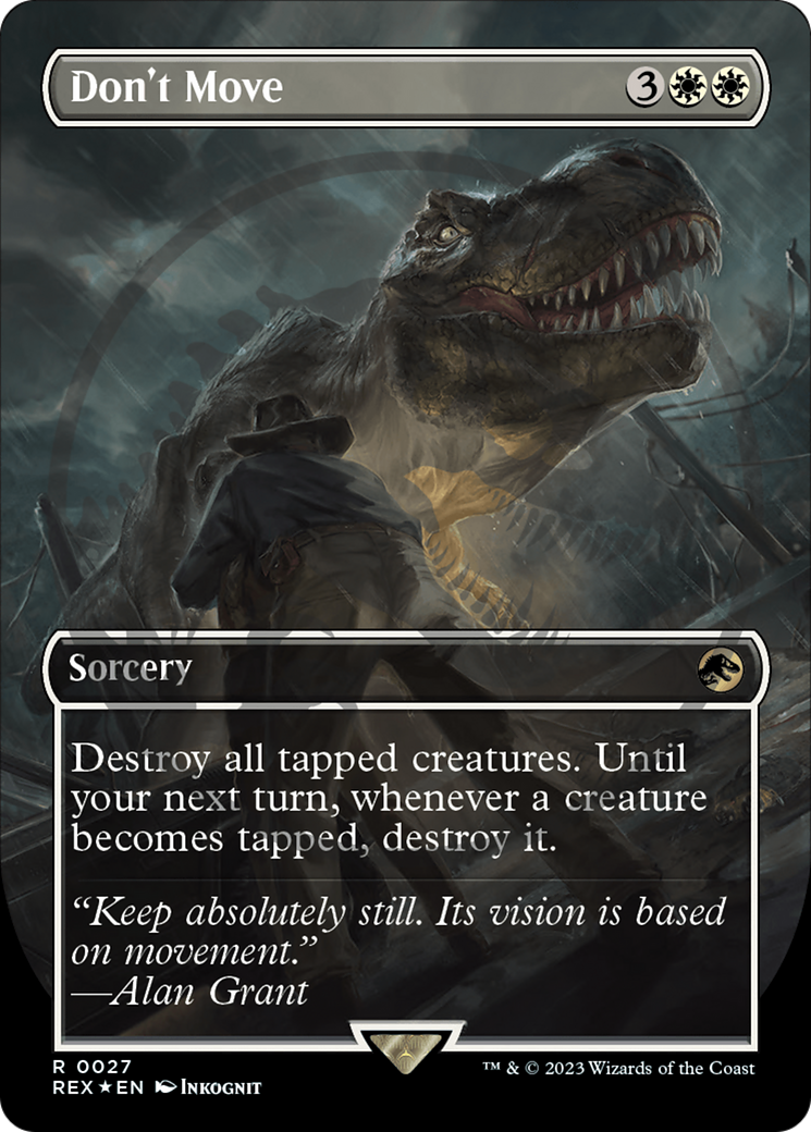 {T} Don't Move Emblem (Borderless) [Jurassic World Collection Tokens][TREX 027]