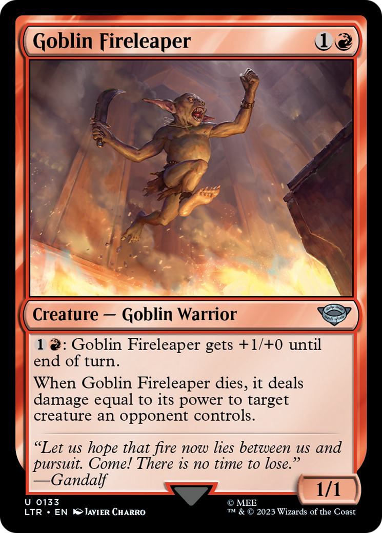 {C} Goblin Fireleaper [The Lord of the Rings: Tales of Middle-Earth][LTR 133]