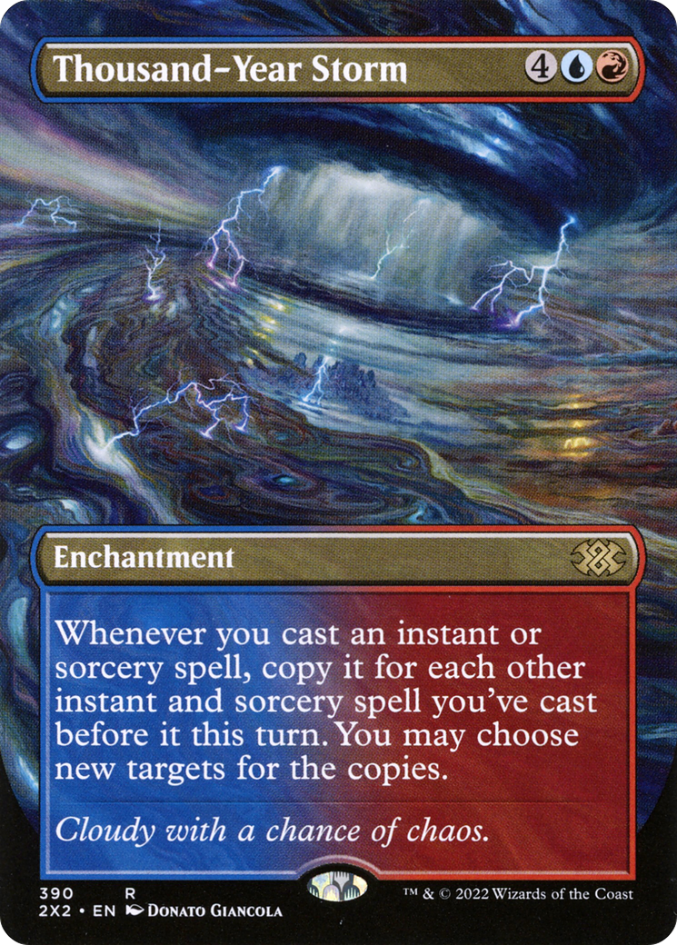{R} Thousand-Year Storm (Borderless Alternate Art) [Double Masters 2022][2X2 390]