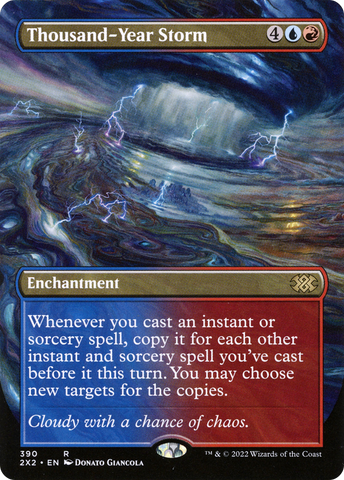 {R} Thousand-Year Storm (Borderless Alternate Art) [Double Masters 2022][2X2 390]