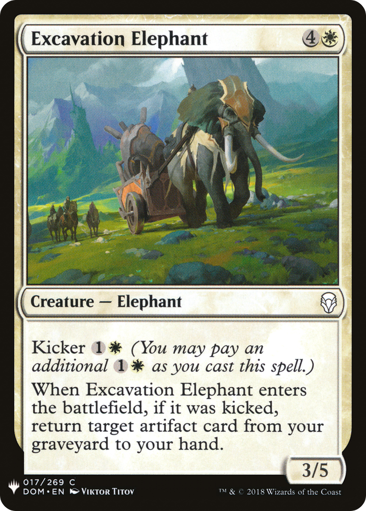 {C} Excavation Elephant [Mystery Booster][LS DOM 017]