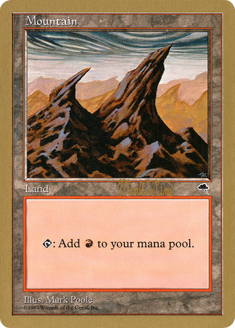{B}[GB WC99 MLP344] Mountain (mlp344) (Mark Le Pine) [World Championship Decks 1999]