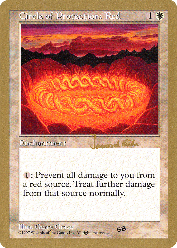 {C} Circle of Protection: Red (Janosch Kuhn) (SB) [World Championship Decks 1997][GB WC97 JK20SB]