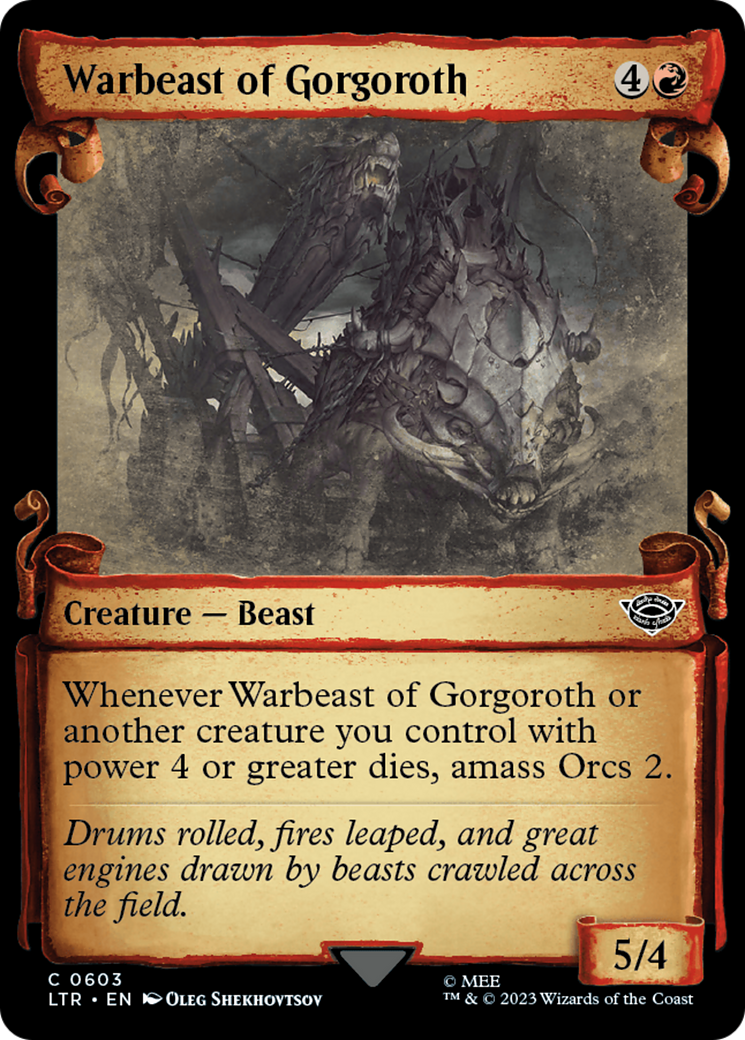 {C} Warbeast of Gorgoroth [The Lord of the Rings: Tales of Middle-Earth Showcase Scrolls][LTR 603]