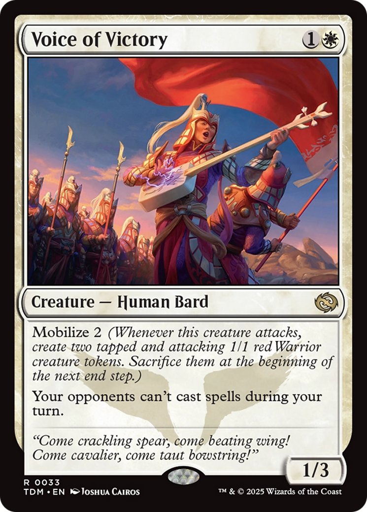 {@R} Voice of Victory [Tarkir: Dragonstorm][TDM 033]