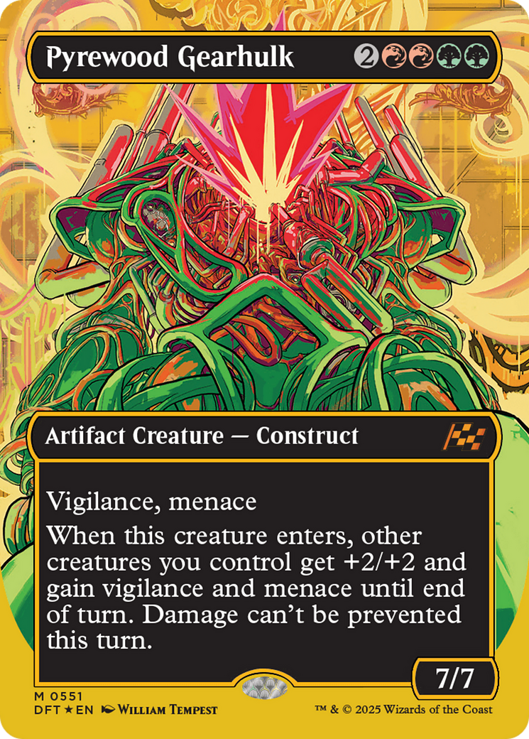 {@R} Pyrewood Gearhulk (Borderless) (First-Place Foil) [Aetherdrift][DFT 551]