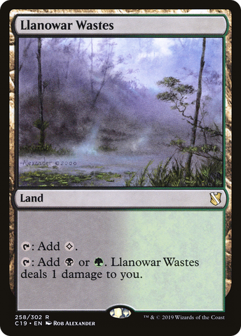 {R} Llanowar Wastes [Commander 2019][C19 258]