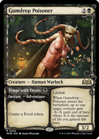{@R} Gumdrop Poisoner // Tempt with Treats (Showcase) [Wilds of Eldraine][WOE 280]