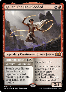 {@R} Kellan, the Fae-Blooded // Birthright Boon [Wilds of Eldraine][WOE 230]