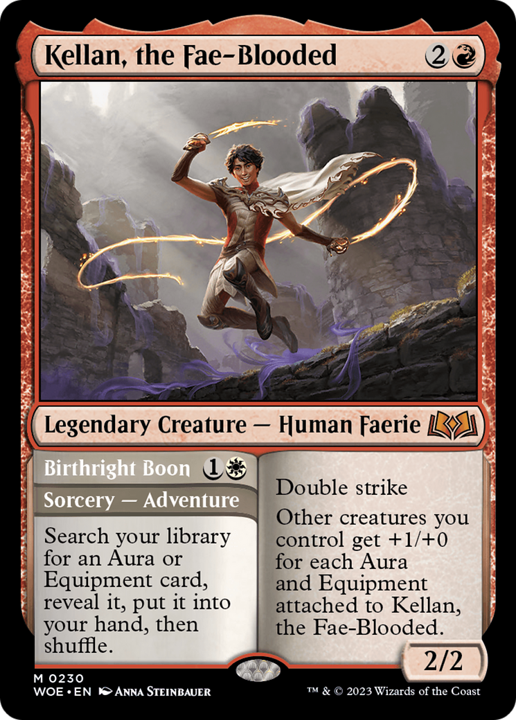 {@R} Kellan, the Fae-Blooded // Birthright Boon [Wilds of Eldraine][WOE 230]