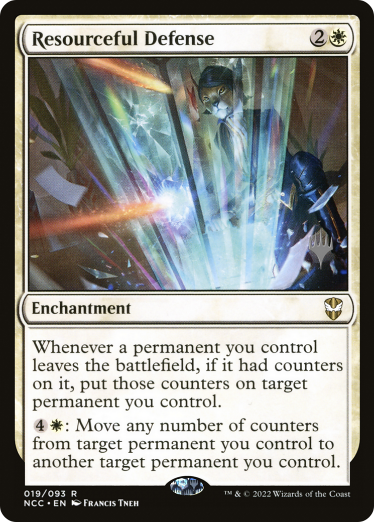 {R} Resourceful Defense (Promo Pack) [Streets of New Capenna Commander Promos][PP NCC 019]