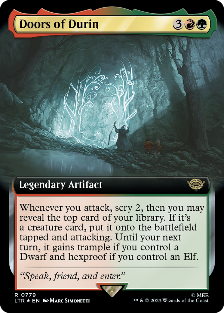 {R} Doors of Durin (Extended Art) (Surge Foil) [The Lord of the Rings: Tales of Middle-Earth][LTR 779]