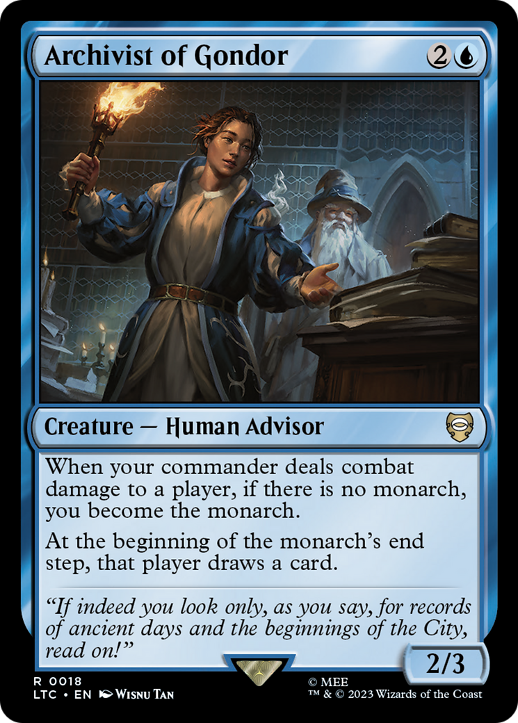{R} Archivist of Gondor [The Lord of the Rings: Tales of Middle-Earth Commander][LTC 018]