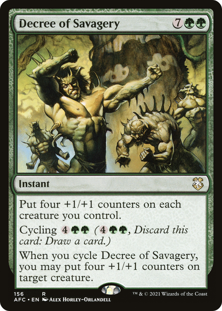 {R} Decree of Savagery [Dungeons & Dragons: Adventures in the Forgotten Realms Commander][AFC 156]