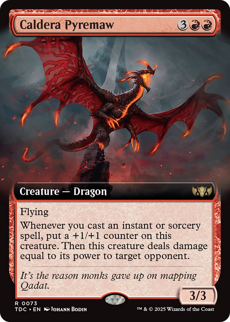 {R} Caldera Pyremaw (Extended Art) [Tarkir: Dragonstorm Commander][TDC 073]