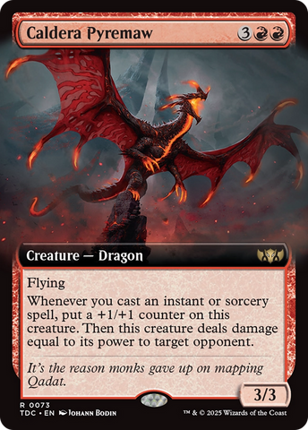 {R} Caldera Pyremaw (Extended Art) [Tarkir: Dragonstorm Commander][TDC 073]