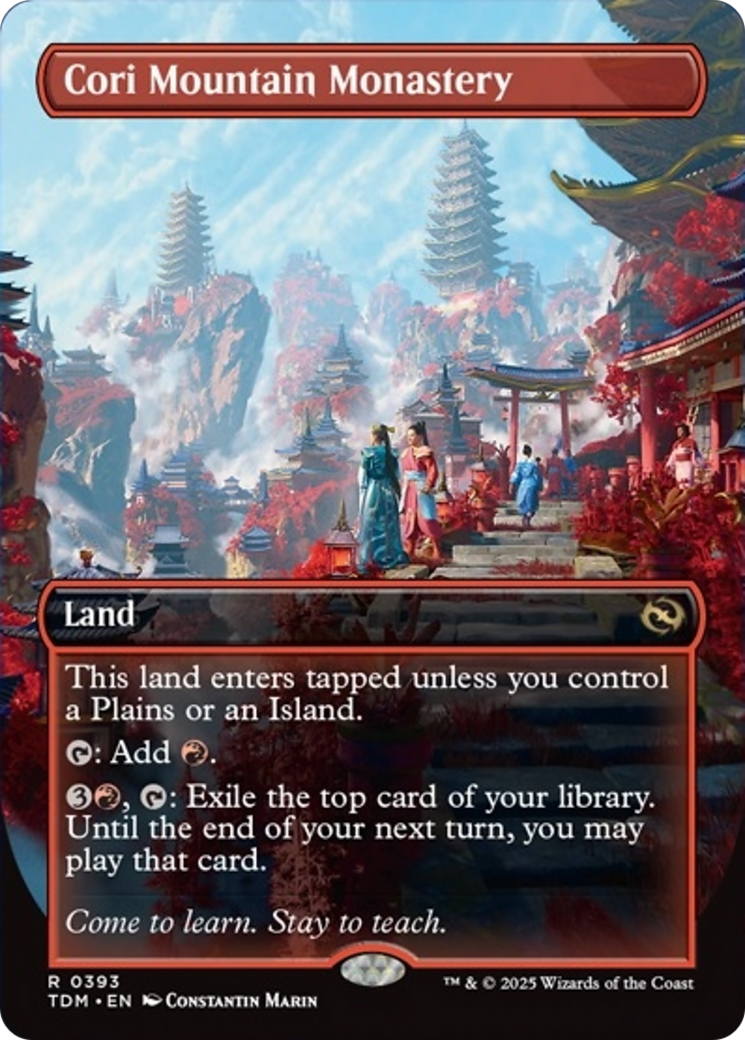 {@R} Cori Mountain Monastery (Borderless) [Tarkir: Dragonstorm][TDM 393]