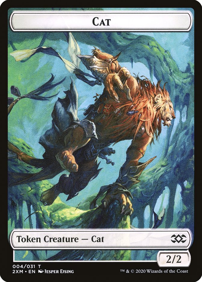{T} Angel // Cat Double-sided Token [Double Masters Tokens][T2XM 003]