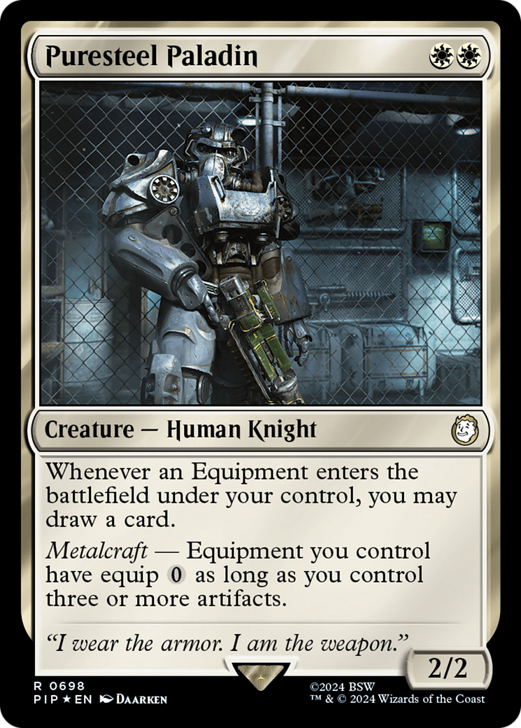 {R} Puresteel Paladin (Surge Foil) [Fallout][PIP 698]