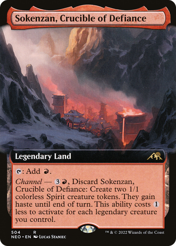 {R} Sokenzan, Crucible of Defiance (Extended Art) [Kamigawa: Neon Dynasty][NEO 504]