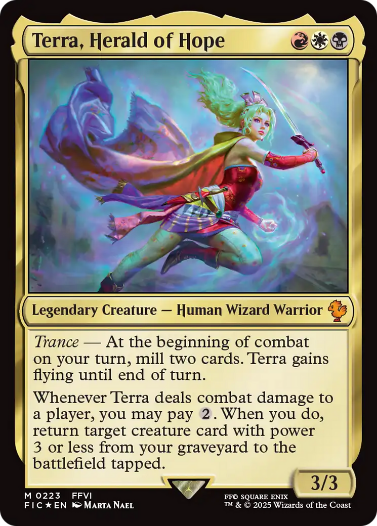 {R} Terra, Herald of Hope (Surge Foil) [FINAL FANTASY Commander][FIC 223]