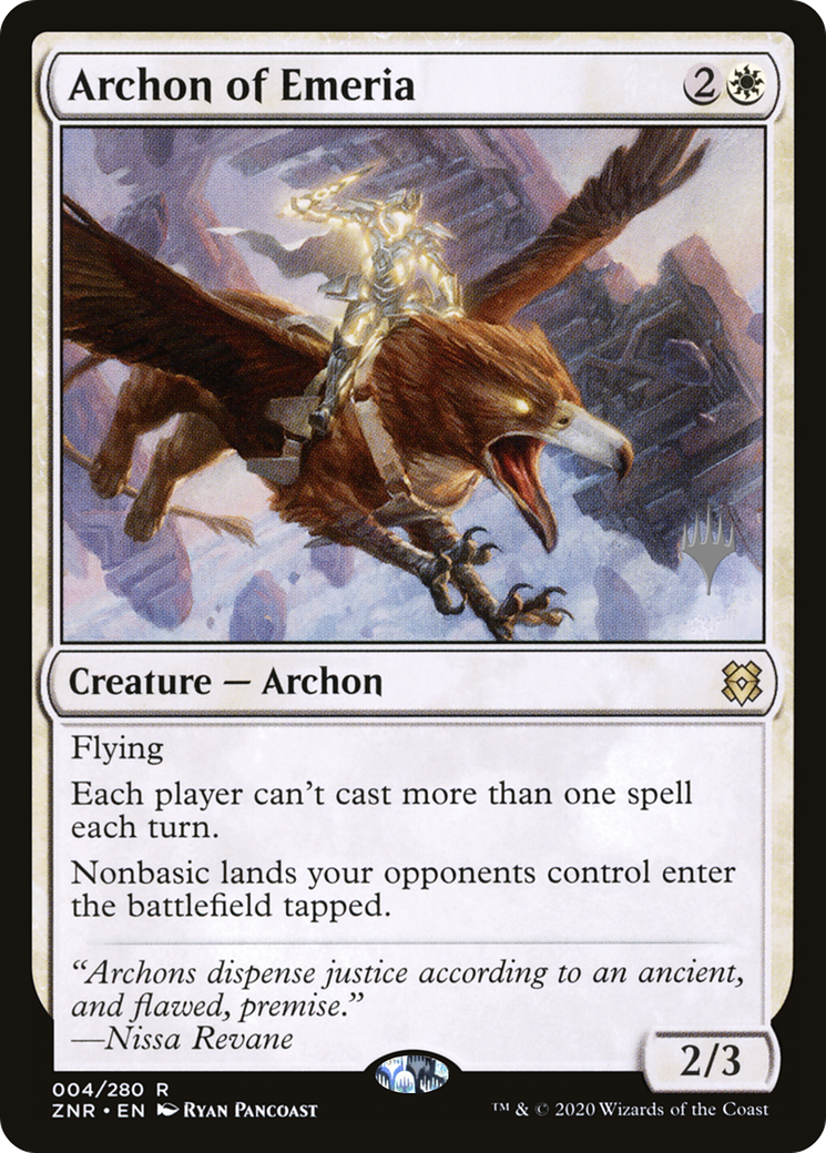 {R} Archon of Emeria (Promo Pack) [Zendikar Rising Promos][PP ZNR 004]