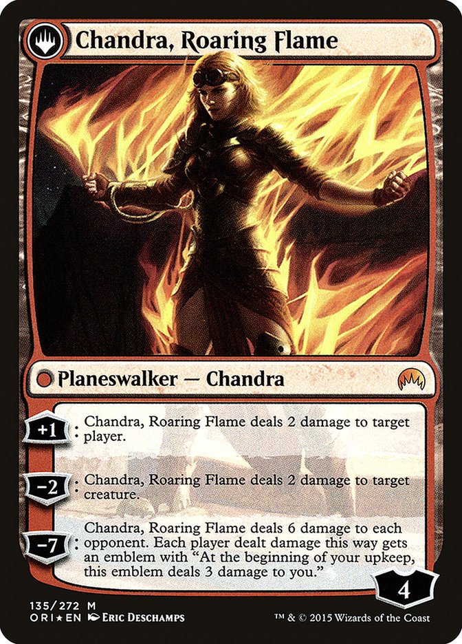 {R} Chandra, Fire of Kaladesh // Chandra, Roaring Flame [Magic Origins Prerelease Promos][PR ORI 135]