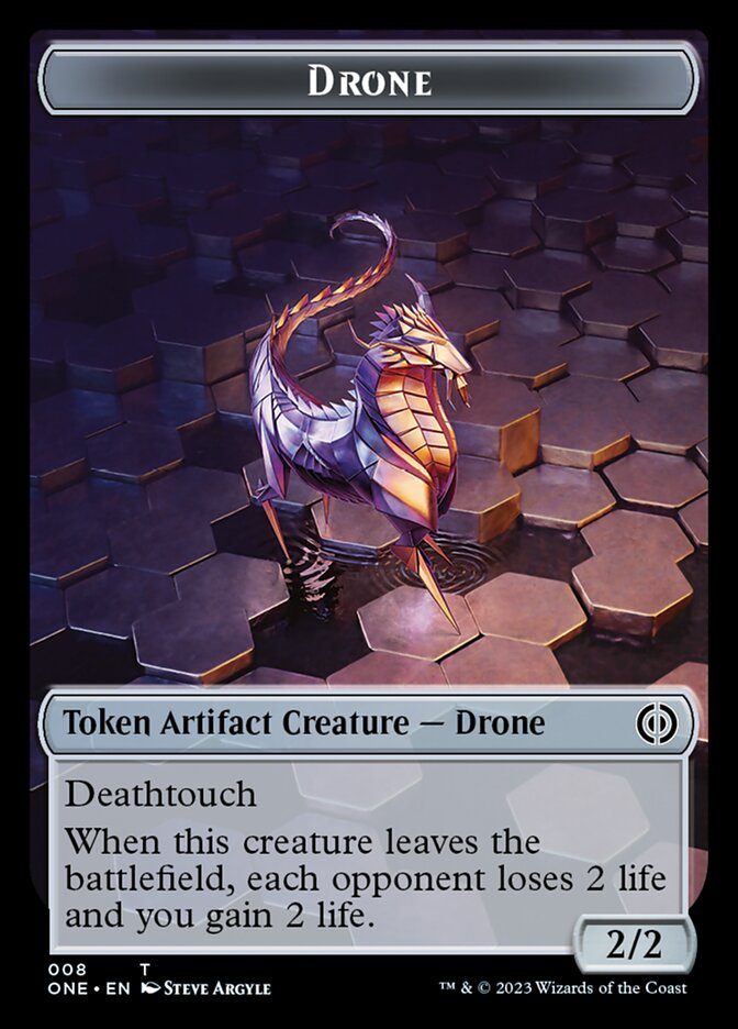 {T} Drone Token [Phyrexia: All Will Be One Tokens][TONE 008]