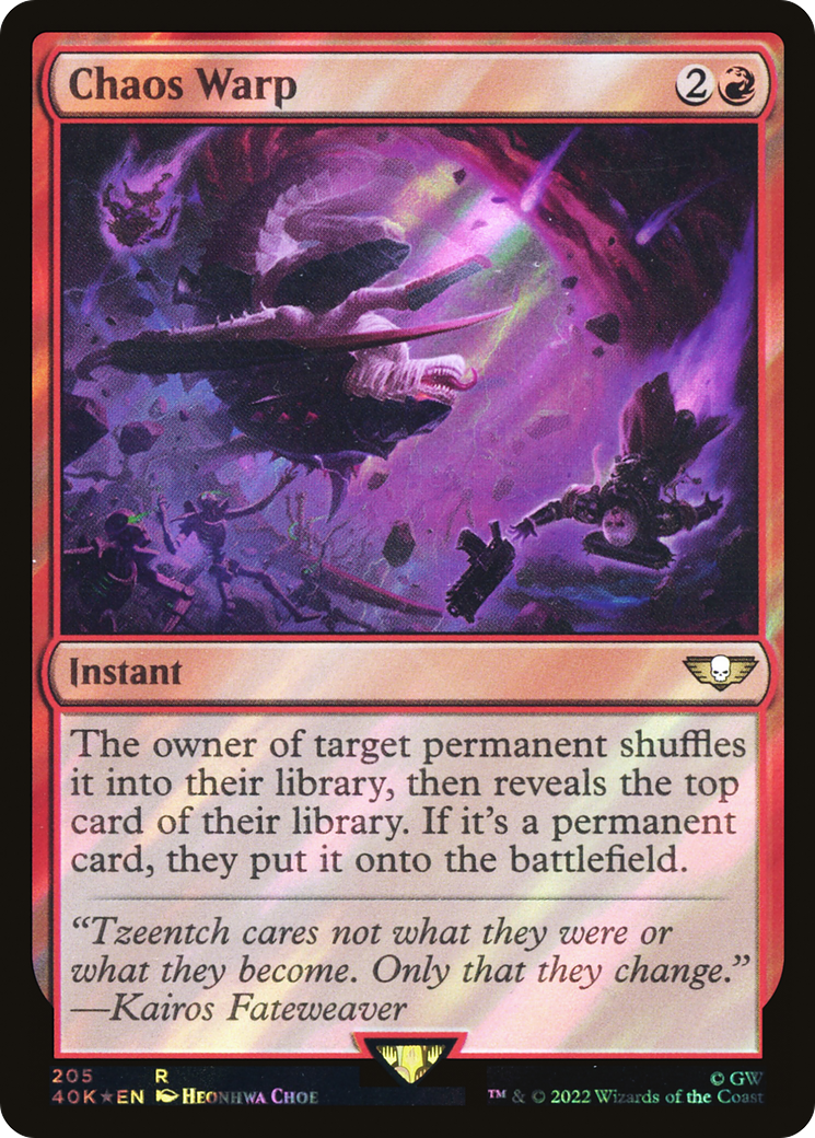 {R} Chaos Warp (Surge Foil) [Universes Beyond: Warhammer 40,000][SF 40K 205]