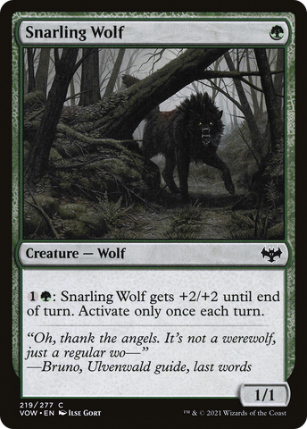 {C} Snarling Wolf [Innistrad: Crimson Vow][VOW 219]
