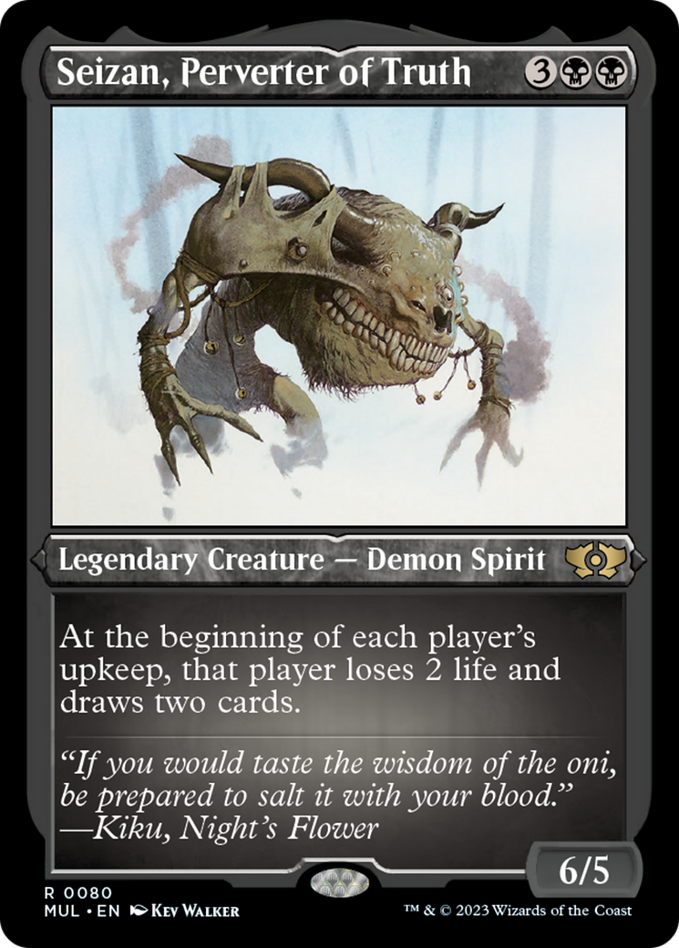 {R} Seizan, Perverter of Truth (Foil Etched) [Multiverse Legends][MUL 080]
