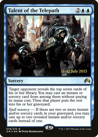 {R} Talent of the Telepath [Magic Origins Prerelease Promos][PR ORI 078]