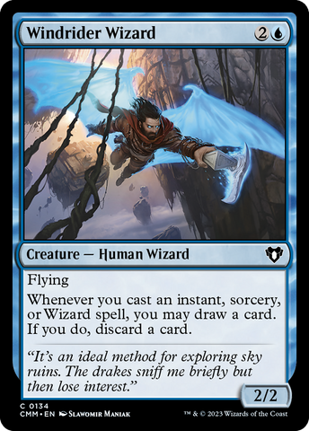 {C} Windrider Wizard [Commander Masters][CMM 134]