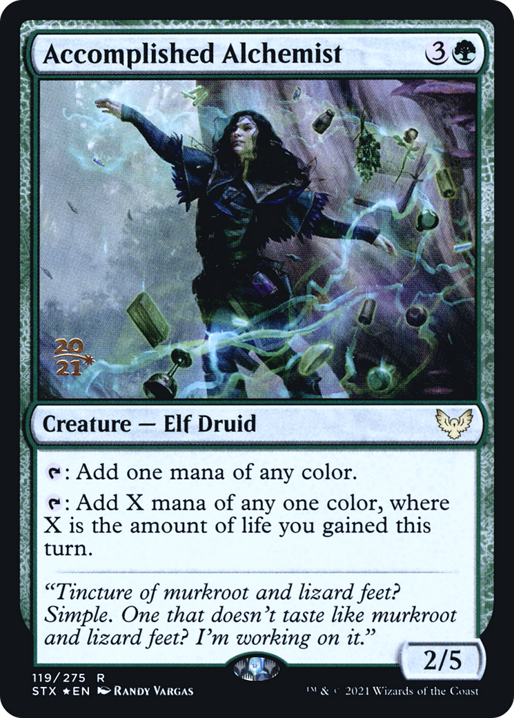 {R} Accomplished Alchemist [Strixhaven: School of Mages Prerelease Promos][PR STX 119]