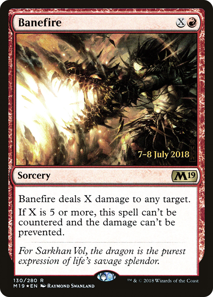 {R} Banefire [Core Set 2019 Prerelease Promos][PR M19 130]