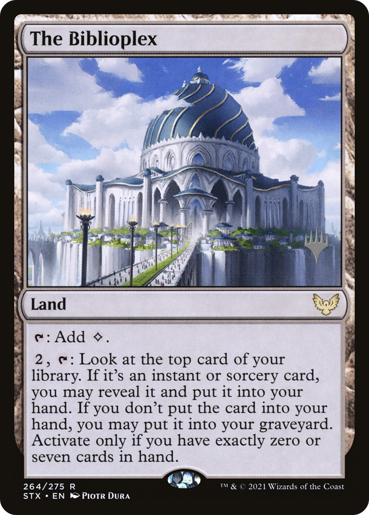 {R} The Biblioplex (Promo Pack) [Strixhaven: School of Mages Promos][PP STX 264]