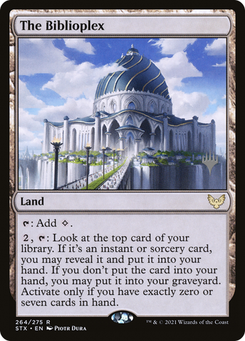 {R} The Biblioplex (Promo Pack) [Strixhaven: School of Mages Promos][PP STX 264]