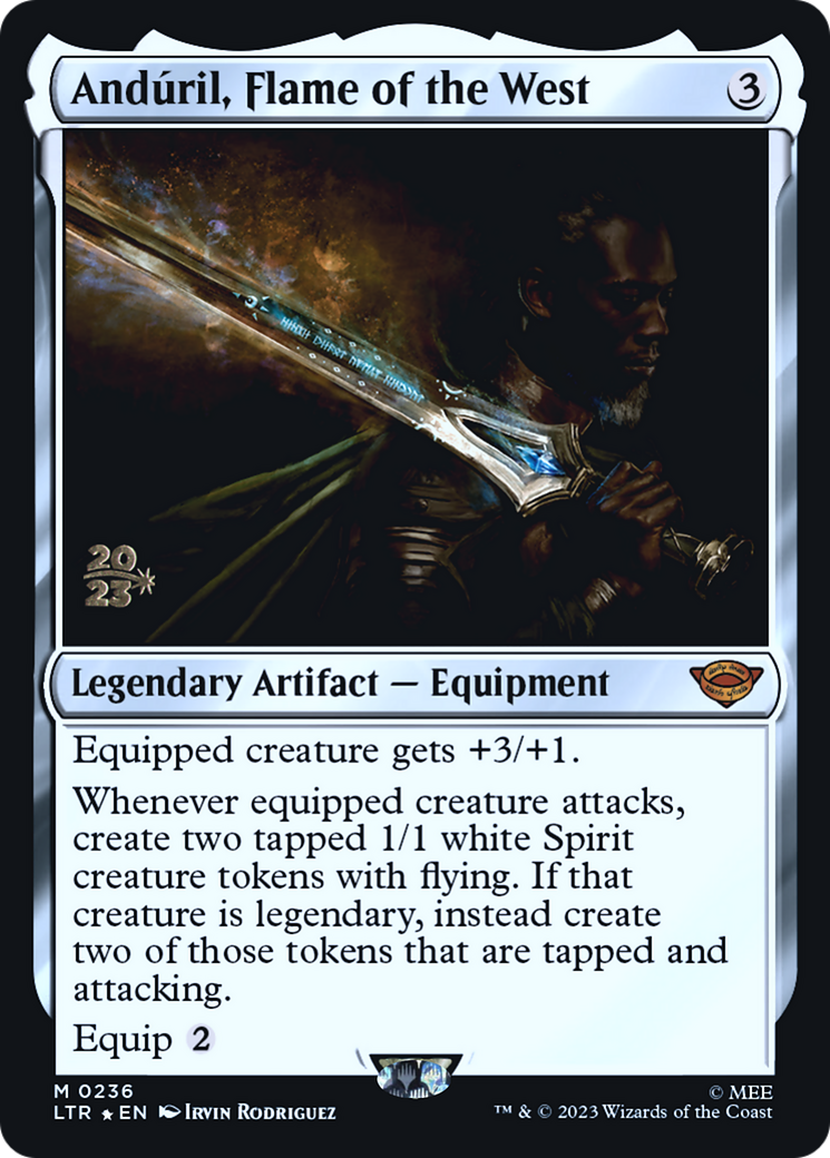 {R} Anduril, Flame of the West [The Lord of the Rings: Tales of Middle-Earth Prerelease Promos][PR LTR 236]