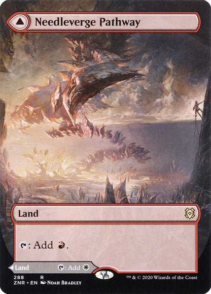 {R} Needleverge Pathway // Pillarverge Pathway (Borderless Alternate Art) [Zendikar Rising][ZNR 288]