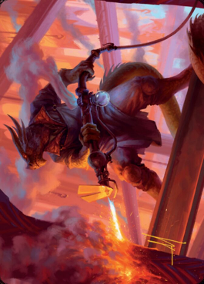 {A} Plasma Jockey Art Card (Gold-Stamped Signature) [Streets of New Capenna Art Series][GS ASNC 019]