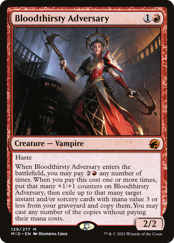 {R} Bloodthirsty Adversary [Innistrad: Midnight Hunt][MID 129]