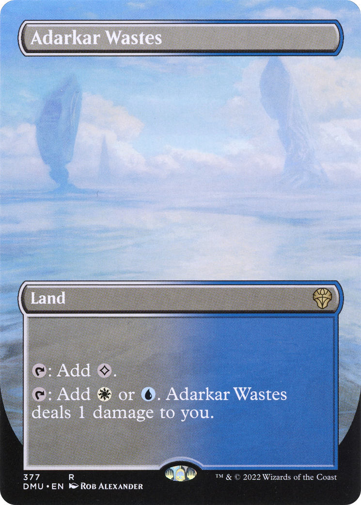 {R} Adarkar Wastes (Borderless Alternate Art) [Dominaria United][DMU 377]