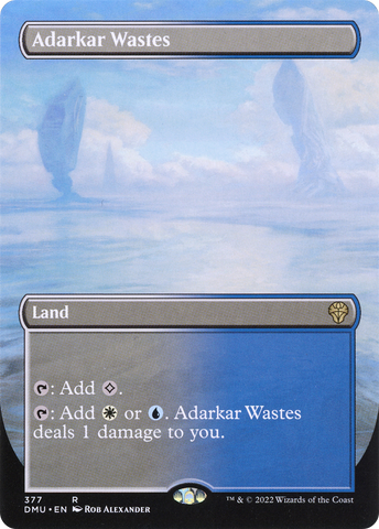 {R} Adarkar Wastes (Borderless Alternate Art) [Dominaria United][DMU 377]