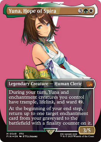 {@R} Yuna, Hope of Spira (Borderless) (Surge Foil) [FINAL FANTASY][FIN 549]