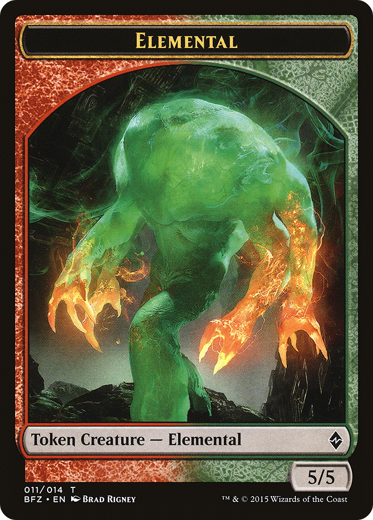 {T} Elemental Token (011/014) [Battle for Zendikar Tokens][TBFZ 011]