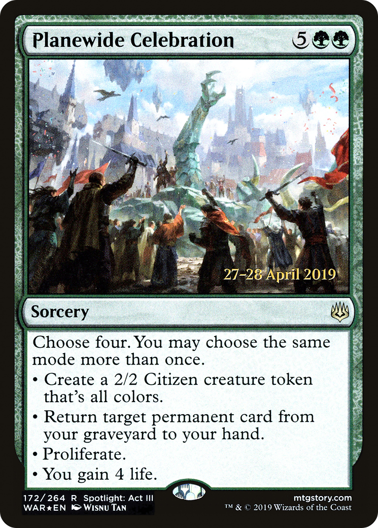 {R} Planewide Celebration [War of the Spark Prerelease Promos][PR WAR 172]