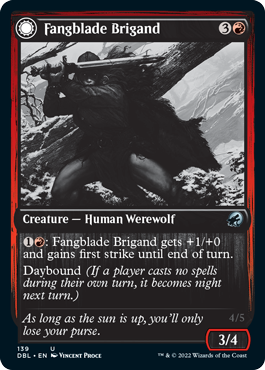 {C} Fangblade Brigand // Fangblade Eviscerator [Innistrad: Double Feature][DBL 139]