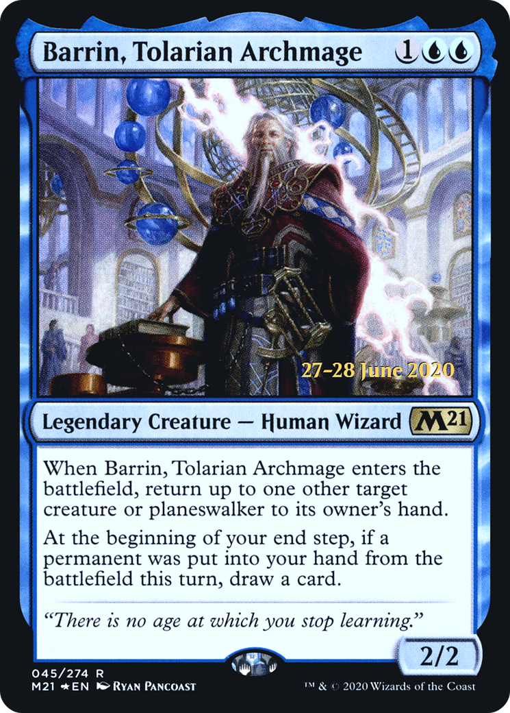 {R} Barrin, Tolarian Archmage [Core Set 2021 Prerelease Promos][PR M21 045] - Misty Mountain Games