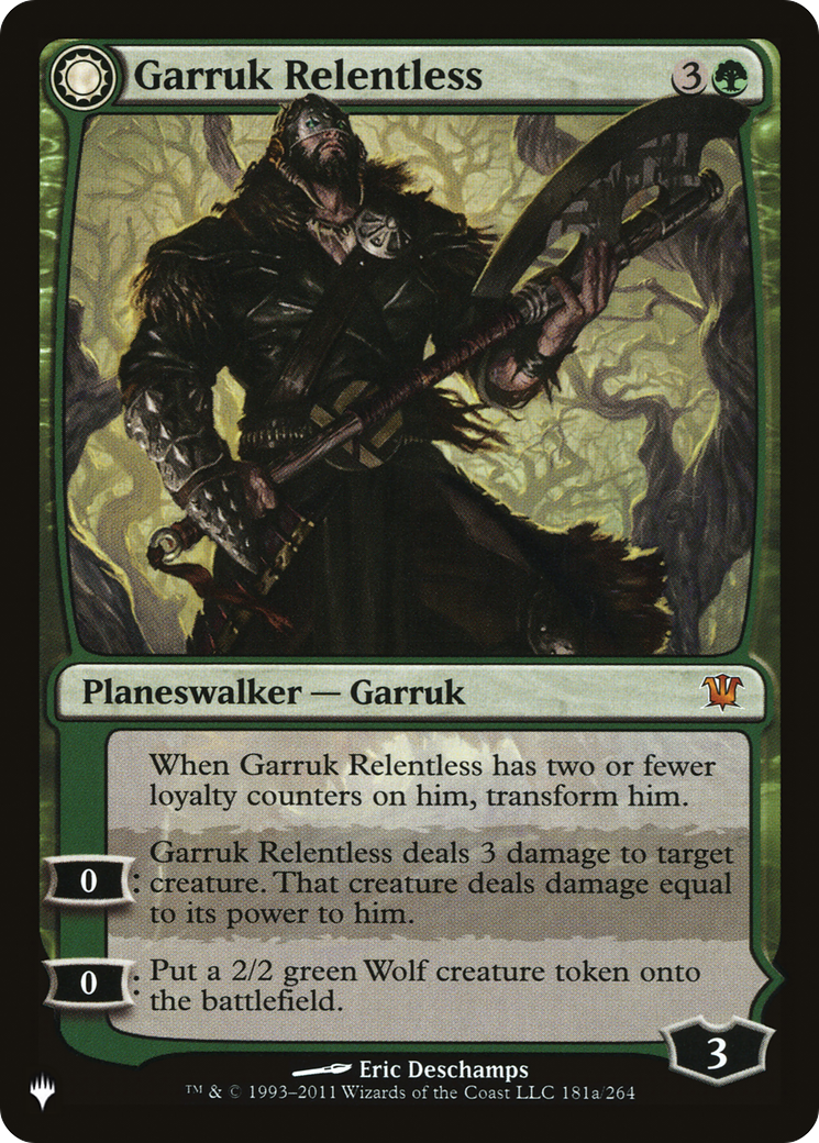 {R} Garruk Relentless // Garruk, the Veil-Cursed [Secret Lair: From Cute to Brute][LS INN 181]